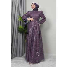 Giza Store Betül Tesettür Abiye Bordo