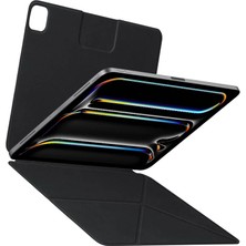 Pitaka iPad Pro 13 2024 Uyumlu Pitaka Magez Falio 2 Kalem Bölmeli Standlı Kılıf Siyah