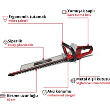 Einhell GE-CH 18/60 Li - Solo, Akülü Çit Budama (Akü ve şarj cihazı dahil değildir)