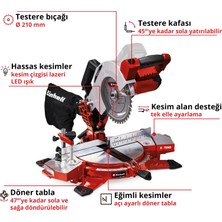 Einhell TE-MS 18/210 Li - Solo, Akülü Gönye Testere (Akü ve şarj cihazı dahil değildir)