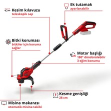 Einhell GE-CT 18/28 Li - Solo, Akülü Kenar Kesme (Akü ve şarj cihazı dahil değildir)