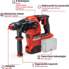 Einhell HEROCCO 36/28 - Solo, Kömürsüz Akülü Kırıcı Delici (Akü ve şarj cihazı dahil değildir)