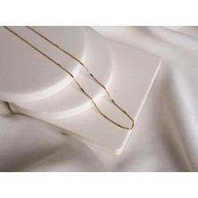 Safir Kuyumculuk Altın Silindir Küp Zincir Kolye