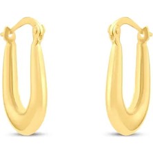 Safir Kuyumculuk Altın Oval Küpe