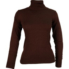 Tam Balıkçı Trender Kadın Kazak 504 Kahve