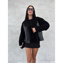 Kadın Deri Mont ve Ceket 22351 Siyah