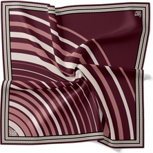 Lêvi D'or Mürdüm Yarım Daire Twill İpek Eşarp