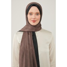 Lêvi D'or Koyu Taş Şerit Kenarlı Monogram Şal