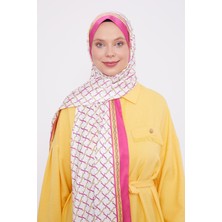 Lêvi D'or Fuşya L Baskılı Angel Şal