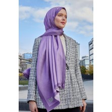 Lêvi D'or Lila Petek Desen Monogram İpek Şal