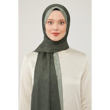 Levidor Yeşil Şerit Kenarlı Monogram Şal