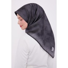Lêvi D'or Siyah Puantiye Twill Ipek Eşarp