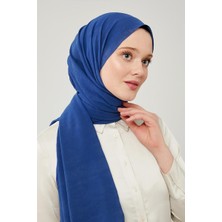 Lêvi D'or İndigo Düz Renk Frozen Krep Şal