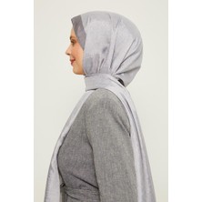 Levidor Gümüş Halka Desen Monogram Şal