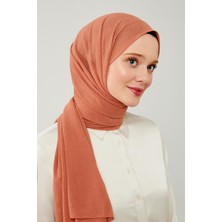 Levidor Kiremit Düz Renk Frozen Krep Şal