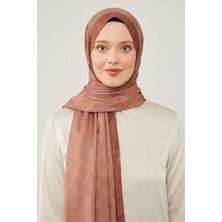 Lêvi D'or Soğan Kabuğu Şerit Kenarlı Monogram Şal