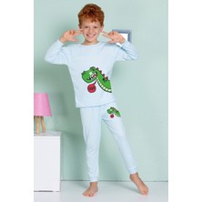 Elmp Dinazor Desenli %100 Pamuk Erkek Çocuk Pijama Takımı 1-13 Yaş 3065
