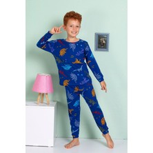 Elmp Dinazor Desenli %100 Pamuk Erkek Çocuk Pijama Takımı 1-13 Yaş 3063