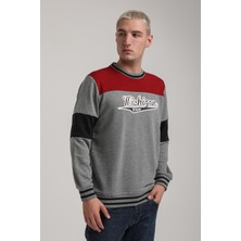 New World Polo Bisiklet Yaka Lacivert Slim Fit Sweatshirt 24FWM60192