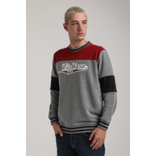 New World Polo Bisiklet Yaka Lacivert Slim Fit Sweatshirt 24FWM60192