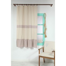 Bedinn Naturel Perde Kornişli Vintage Kahve 200X185 cm