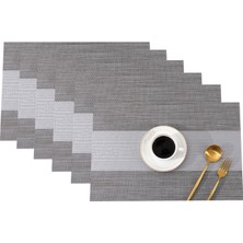 Skyzeda 6 Adet Pvc Masaüstü Serisi Iç/dış Mekan Dokuma Yuvarlak Placemats Seti, 13.75 Inç (Yurt Dışından)