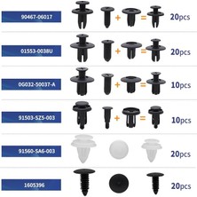 Skyzeda 100 Adet Otomobil Tampon Kelepçesi Plastik Perçin Bağlantı Elemanları Otomatik Itmeli Sabitleme Kelepçesi Kiti (Yurt Dışından)