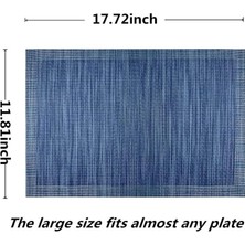 Skyzeda 6 Adet Pvc Masaüstü Serisi Iç/dış Mekan Dokuma Yuvarlak Placemats Seti, 13.75 Inç (Yurt Dışından)