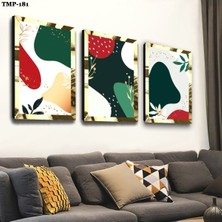 Zevahir Mobilya Dekorasyon Renkli Gold Pleksili Mdf Tablo