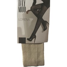 Daymod Lorena Micro File Desenli Kadın Külotlu Çorap