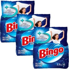 Bingo Ultra Beyaz Toz Çamaşır Deterjanı 1,5 kg x 3 Adet