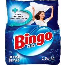 Bingo Ultra Beyaz Toz Çamaşır Deterjanı 1,5 kg x 3 Adet