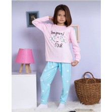Elmp Bonjour Four Köpüşlü %100 Pamuk Kız Çocuk Pijama Takımı 1-9 Yaş 4012