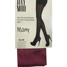 Daymod Kadın Marry Micro File Desenli Külotlu Çorap