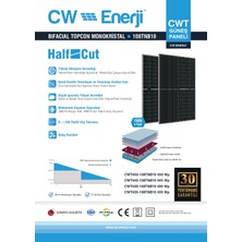 Cw Enerji 430WP 430W 108TNB M10 Topcon Güneş Paneli