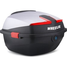 Wheelıe XT01-SW 32 Litre Motosiklet Arka Çanta Gümüş Beyaz Su Geçirmez