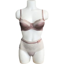 Night Flight Kurdele Süslemeli Desteksiz sütyen Takımı 2154