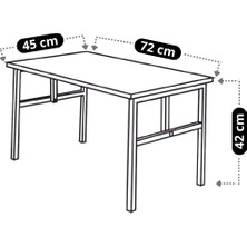 Ufuk Home Linda Bahçe Mobilyası Sehpası Bahçe Takımı Sehpası Metal Balkon Takımı Sehpası Çay Seti Sehpası