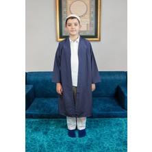 İhvan Online Lacivert Buhara Yaka Namaz Elbisesi Erkek Çocuk Cübbe
