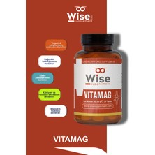 WiseLab Vıtamag Magnezyum + Vitamin B6 + Vitamin K + Vitamin D3 30 Tablet