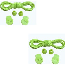 Mawrond 2 Çift, Yuvarlak, Akıllı, Kilitle, Tak-Bırak, Elastik Bot, Spor Ayakkabı Bağcığı, 100 cm