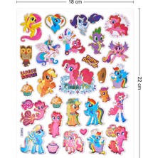 Pony Renkli Unicorn Kabartmalı Sticker Yapıştırma