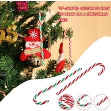 Echo Chicly Noel Ağacı Asma Süslemeleri Için 48 Adet Plastik Sahte Şeker Bastonları (Yurt Dışından)