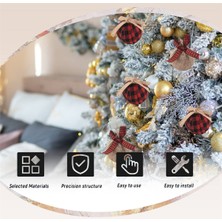 Echo Chicly Noel Ağacı Süsleri, 12 Adet 2-1/2 Inç Kırmızı Siyah Buffalo (Yurt Dışından)