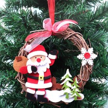 Echo Chicly Noel Süslemeleri Noel Baston Çelengi Baston Yüzük Dekorasyonu (Yurt Dışından)