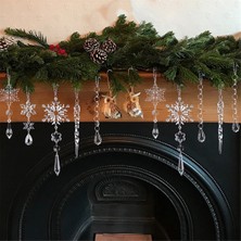 Echo Chicly Kristal Berraklığında Kar Tanesi Noel Ağacı Kolyeleri (Yurt Dışından)