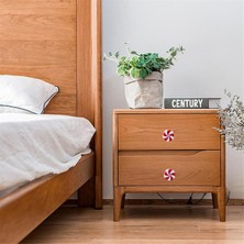 Echo Chicly Noel Silikon Kırmızı ve Beyaz Şeker Dolabı Düğmesi Kapakları, (Yurt Dışından)