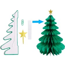 Echo Chicly 12 Adet Noel Ağacı Kağıt Petek Kolye Masa Dekorasyonu B (Yurt Dışından)