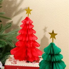 Echo Chicly 12 Adet Noel Ağacı Kağıt Petek Kolye Masa Dekorasyonu B (Yurt Dışından)