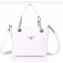 Vera Çanta Nas Bag Mini Kadın Zincir Detaylı Kapitone El ve Çapraz Çanta